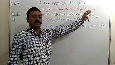 Trigonometric Functions # lecture  No  8 # Super 10 Examples on Sine, Cosine & Projection Rule