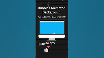 Bubbles animated background css. Source code in bio #html #css #frontend #webdevelopment