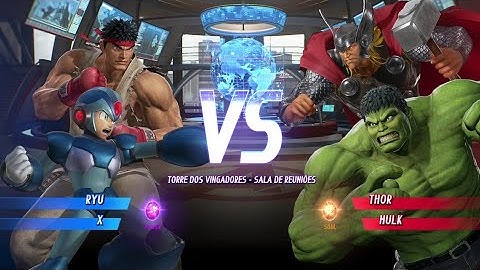 Ryu & X vs Thor & Hulk (Hardest AI) - Marvel vs Capcom Infinite