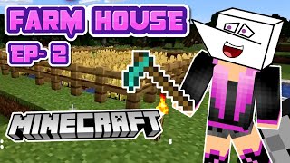 I Made a Farmhouse | Minecraft Survival #2 | Prash Gaming