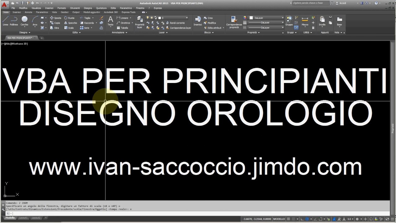 Come disegnare un orologio - Programming - AutoCad VBA per principianti ...