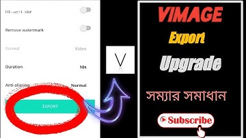 Vimage Export Upgrade Problem Solution Bangla Tutorial | Vimage Animation By Setting