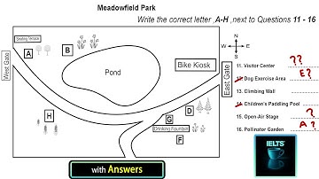 IELTS Listening  Map with answers | Get the pdf in the description