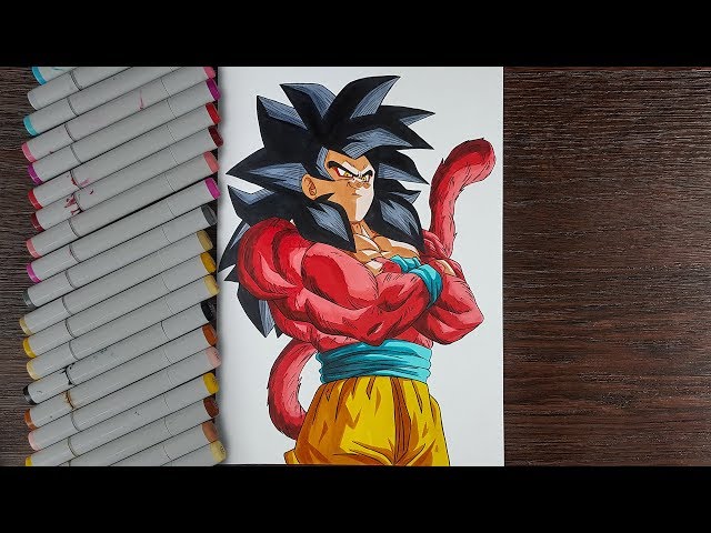 Tutorial: How To Draw Goku Super Saiyan 4! - Step By Step 