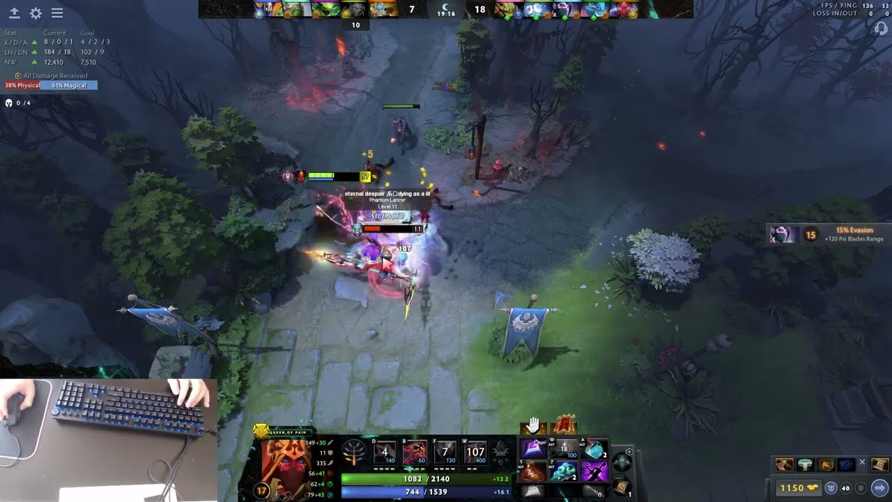 This Immortal PL Trying kill w33 in 7.31 dota 2