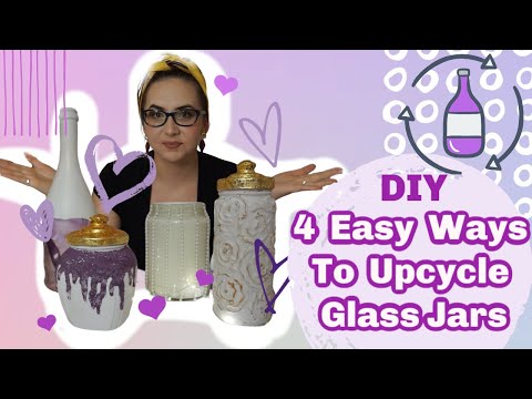 Floral Jar Makeover Upcycle Diy Youtube