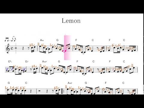 Lemon レモン 米津玄師 Key Am固定ド ドレミで歌う楽譜 コード付き Youtube
