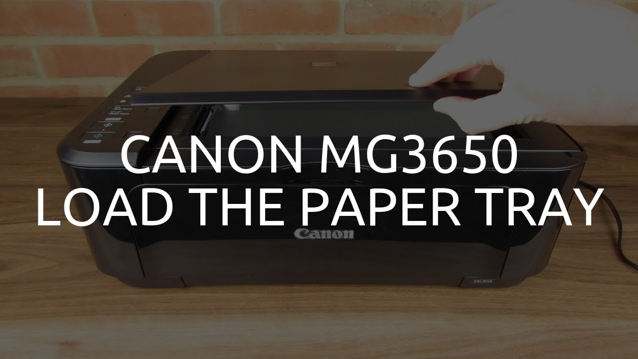 Canon Mg3650 Load The Paper Tray Youtube