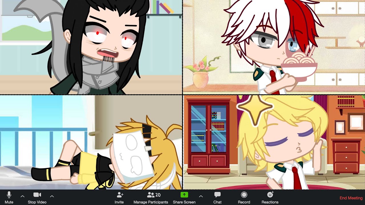 Class 1-A in a Zoom Class || Gacha Club Skit || MHA/BNHA || Original