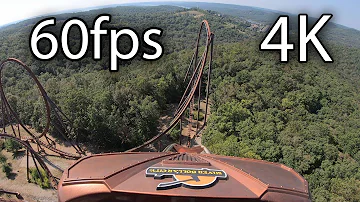Wildfire front seat on-ride 4K POV @60fps Silver Dollar City