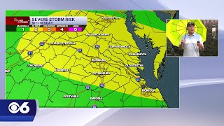 Damaging wind gusts and severe storm threat Wednesday in Virginia