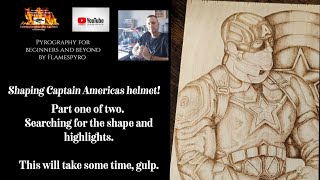 How to wood burn a helmet, pyrography art for beginners and beyond. Creating a dome shaded object