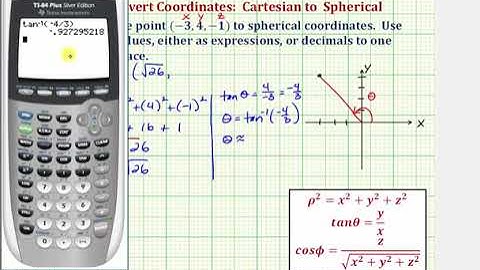 447 Example 2 Convert cartesian coordinates to spherical coordinates