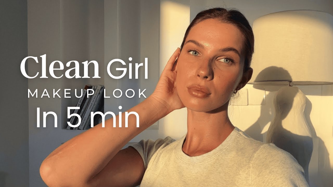 5-Min Clean Girl Makeup Routine🤍🫧☁️