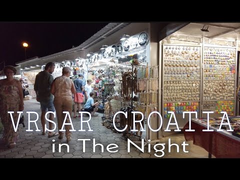 Vrsar Croatia, Night Walking Tour 4K UHD