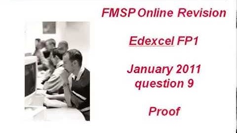 FMSP Revision: Edexcel FP1 January 2011 qn 9 - Proof by induction