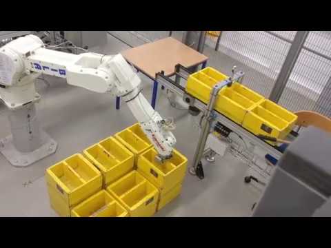 Palleterings med Proskan.dk på Kawasaki robot. - YouTube