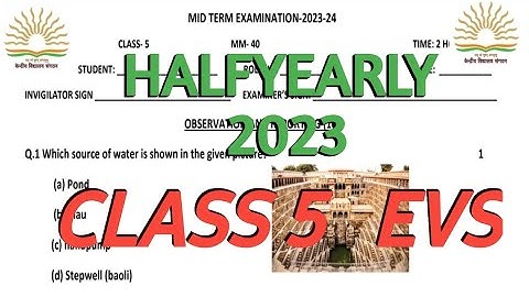 Kv half yearly/question paper/class 5/evs/2023/kvs #class5 #evs #halfyearly #ncrt #ncert  @KVS360