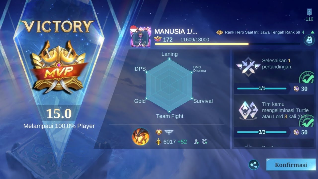 Day 13 || thamuz mvp tanpa mati melampaui 100% player