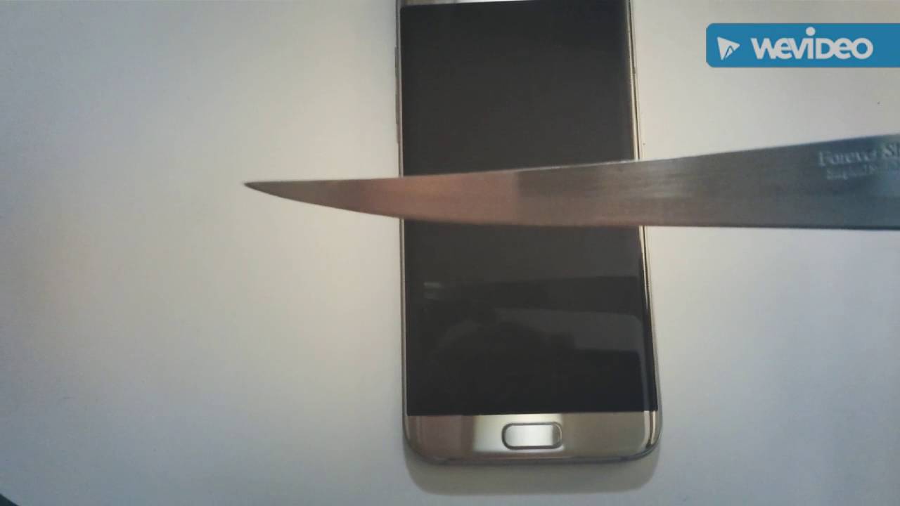 Testing Galaxy S7 Gorilla Glass 4 against knife YouTube
