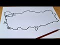 Kolay Türkiye haritası çizimi / Türkiye haritası nasıl çizilir (basit)