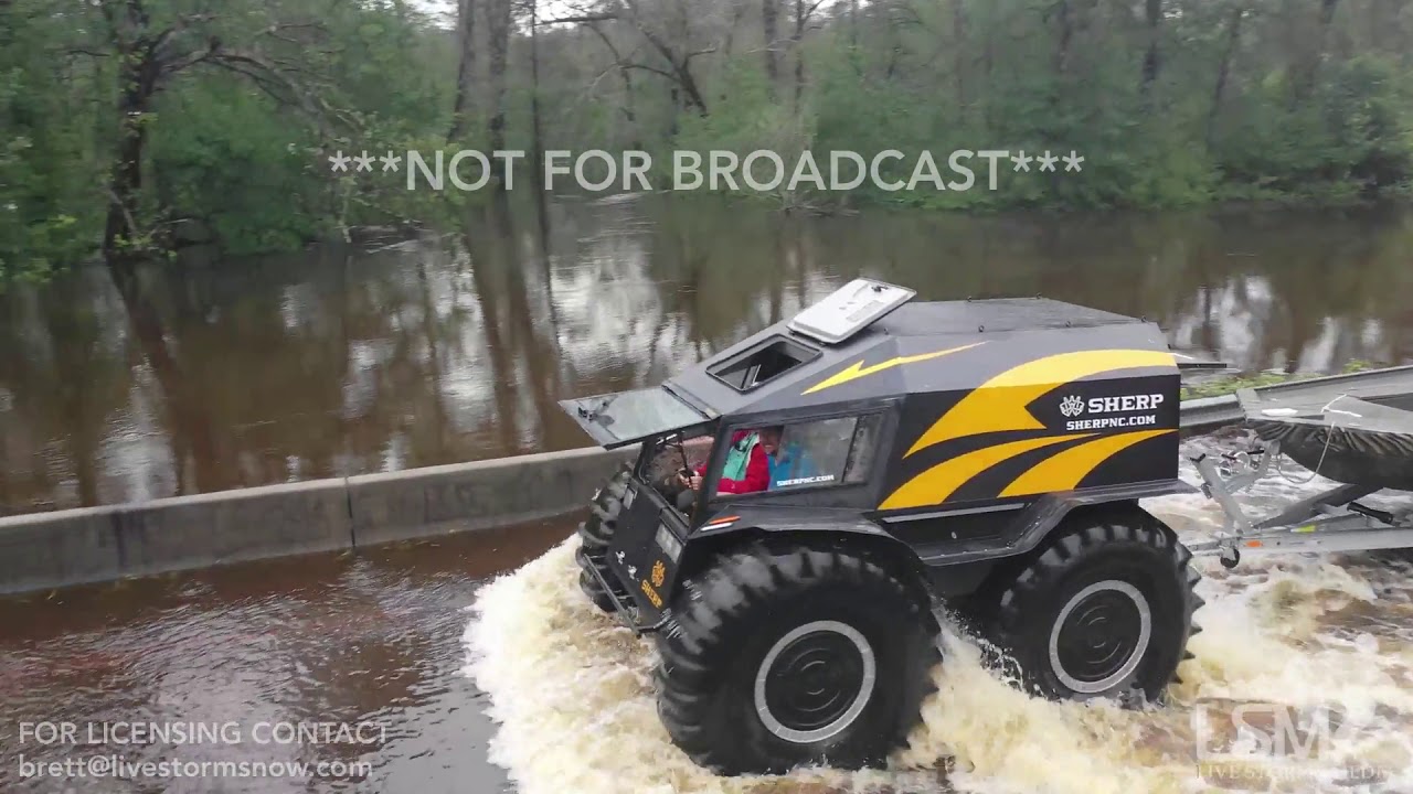 9-16-2018 Chinquapin, NC boat Ride along rescue family from deep flooding with SOTS and drone