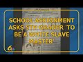 School apologizes for assignment asking 5th grader to pretend to be a white slave master