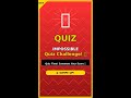 Quiz Time! Comment Your Score 👇 #shorts