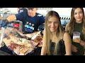 Street Food of Argentina. Huge Blocks of Asado. Feria de los Pueblos, Fuengirola, Spain