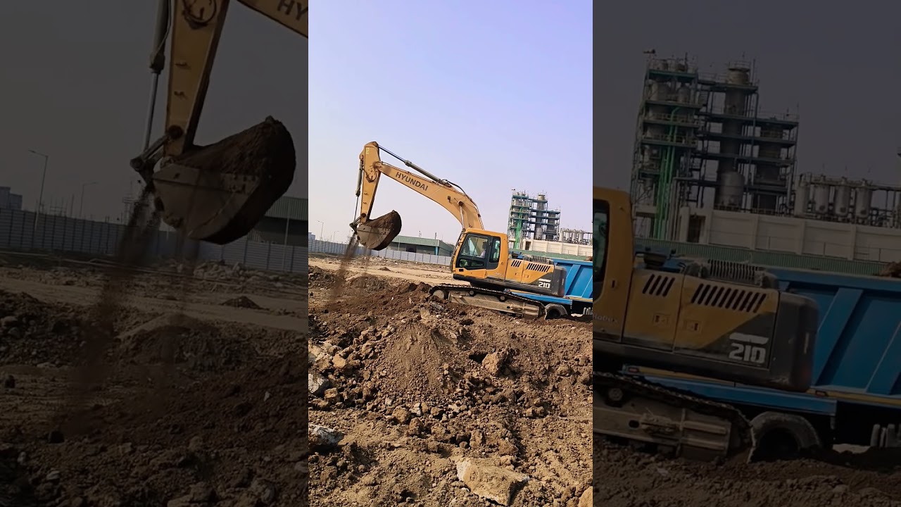 Excavator machine work Track Dampar Loading Supar Short Video 🥰💯😃🤩 