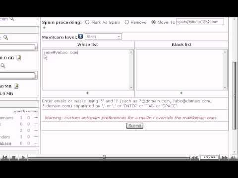 How to edit your AntiSpam settings in H-Sphere