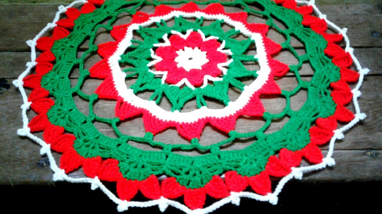 Unique Design For Woolen Crochet Rumal, Thalposh, Coaster No.13