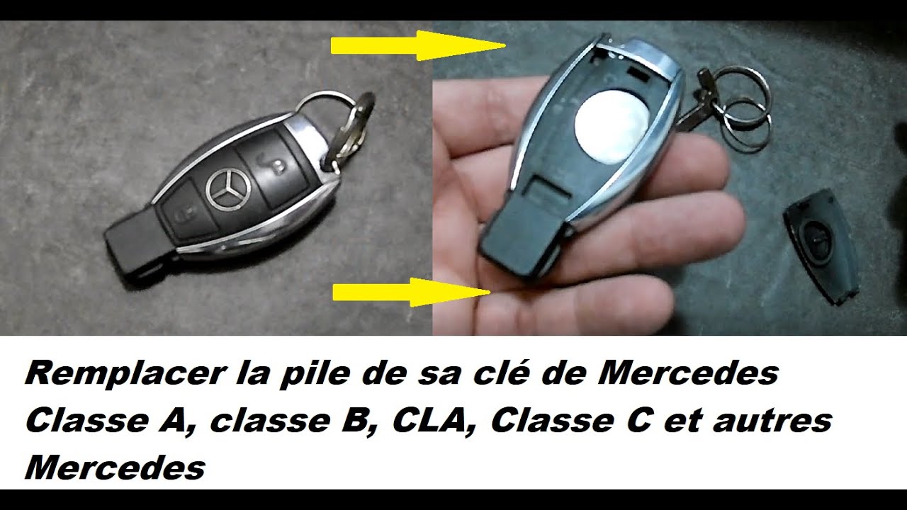 Change key battery Mercedes Classe A Classe B CLA Classe C and other  Mercedes 