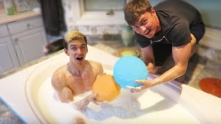 Worlds BIGGEST Nerf Bath Bomb! Bathtub Challenge