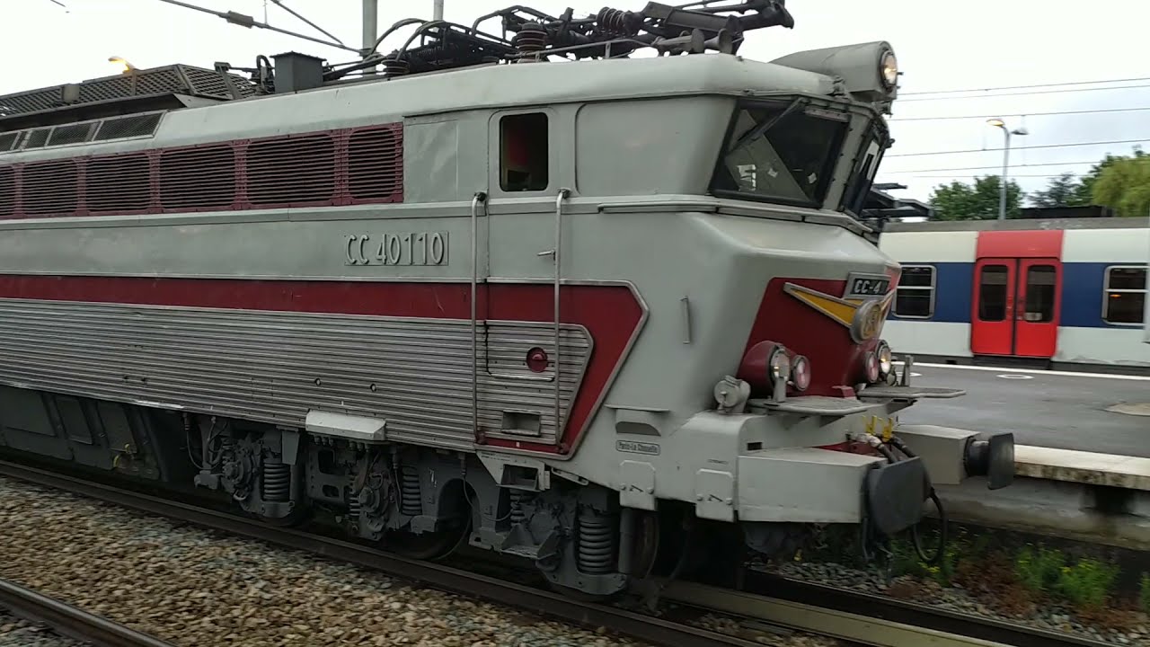 (rare)  passage de la CC 40110 en gare d'Aulnay sous Bois