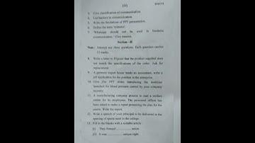 business communication 2021-22; 4 semster #questionpapers #exam hnbgu