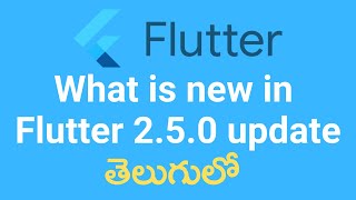 What is new in flutter 2.5 in Telugu | Flutter & Dart Tutorials