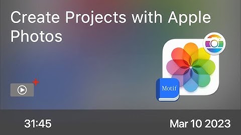 Create Projects with Apple Photos - Preview