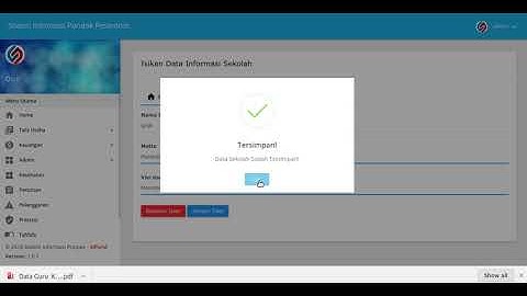 Pengaturan data sekolah di sipond – Sistem Informasi Sekolah Berbasis Web dan Aplikasi Pesantren