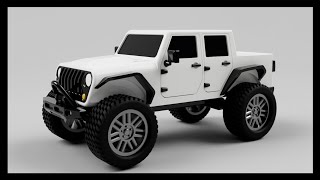 Jeep Wrangler Truck - Fully 3d printable - free STL