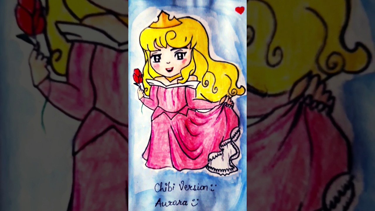 Chibi Aurora🥰 | Cute drawing of a Disney princess👸  