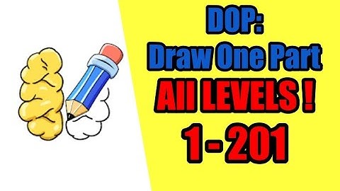 DOP: Draw One Part | All LEVELS | 1-201 | Gameplay Walkthrough | Full Game Solved | 2020