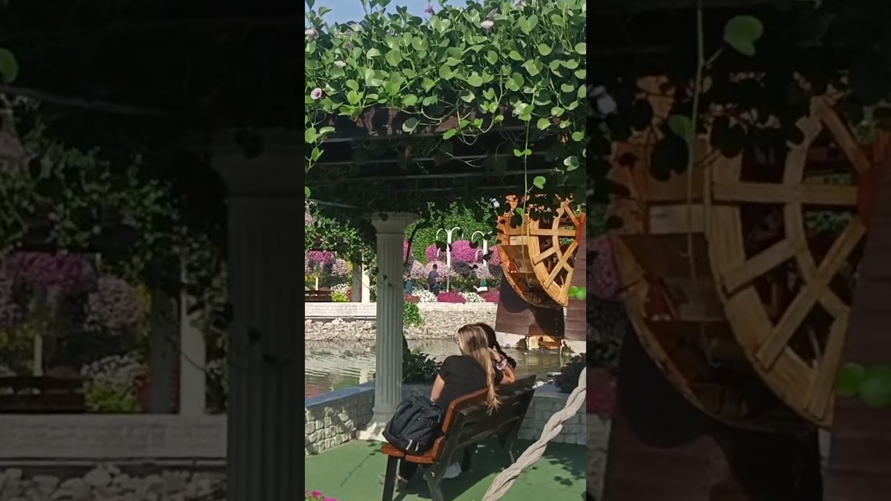 Beautiful Waterwheel ☸️ in Miracle Garden Dubai 🇦🇪