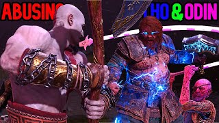 Yung Kratos Abuse Thor and Odin (No Damade) NG+ GOD OF WAR RAGNAROK