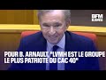 Ref:NHAlGzG_XAE Pour bernard arnault, "lvmh est le groupe le plus patriote du cac 40"