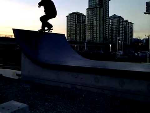 skating Chuck Bailey Skatepark while under constru...