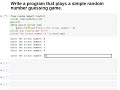 Random number guessing game using while loop.