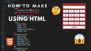 🧑🏻‍💻Creating a Calculator using html with learnbyshyam