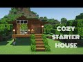 Cozy Minecraft Starter House 🏡 | Easy Survival Build