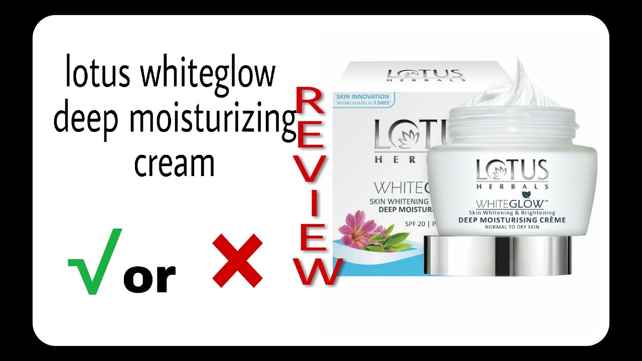 Lotus Deep Moisturising Cream Reviewhindi YouTube